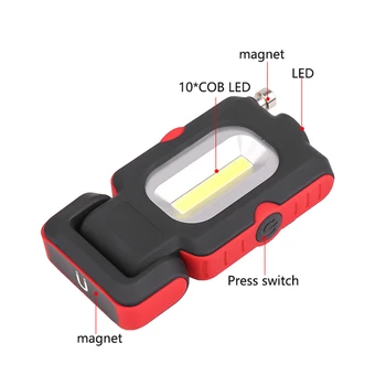 Stærk Magnet COB LED Lommelygte USB-Opladning, 3 Tilstande Drives Bærbare Projektører, der Arbejder Lampe Magnet Mini Torch Belysning Lampe