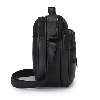 Mode Blød PU Læder Skulder Taske til Mænd af Høj Kvalitet Læder Håndtaske Business Mænd Multi-Læder lomme A4-Dokumenter Taske