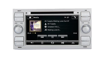 På Lager To Din-7 Tommer Bil DVD-Afspiller Til Ford Focus Transit Kuga Med 3 GPS-Navigation, Radio Bluetooth-Rat Kontrol