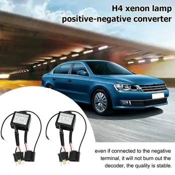 2 x LED Polaritet Converter Negative Skifte Sele Adapter til H4 Xenon-Lampe Drop Shipping