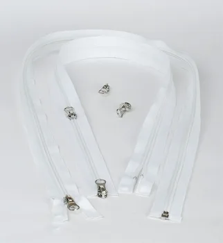 1,2 m-10m hvid aftagelig lyn lynlåsen syning tilbehør zip åbnet sy lynlås til tøj, sovepose, telt, sengetæpper