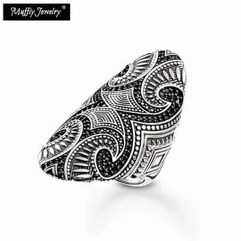 Maori Tatoveringer Eternity Ring 925 Sterling Sølv Trendy Gave Til Kvinder,2019 Nye Europa Style Fashion Smykker Engros