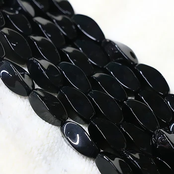 4 style sort onyx sten karneol agat oval tønde abacus form løse perler mode, elegante kvinder, smykker at gøre 15inch B355