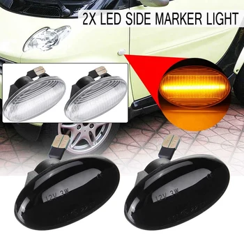 2stk LED Bil Side Markør Lys Repeater blinklys Lys for Mercedes-Benz, Smart W450 W452 A-Klasse W168 Vito W639 W447