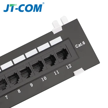 CAT6 12 Port RJ45 UTP Patch Panel LAN-Netværk Adapter Kabel Stik RJ45 Netværk vægmonteringsrack