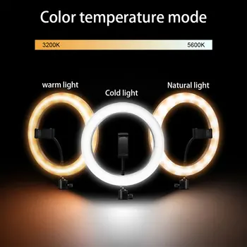 10tommer RGB Foto LED Selfie Ring Fyld Lys Dæmpes Kamera Telefon til at Ringe Lampe Farverige Marquee For Makeup Video Live Studio