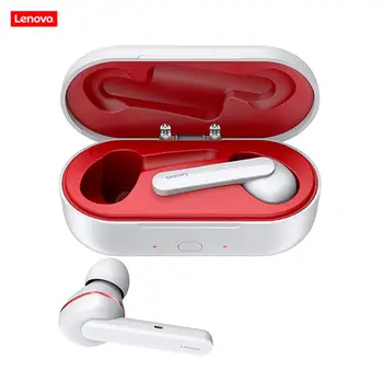 Lenovo Ny Bluetooth-5.0 Hovedtelefoner, Trådløse Hovedtelefoner Med Mikrofon Sport Vandtæt Headsets Opladning Box Til Android, IOS