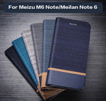 Pu Læder Telefon Tilfældet For Meizu M6 Note Flip Book Sag Blød Silikone Tilbage Dække For Meilan Note 6 Business-Wallet-Kort Slot Sag