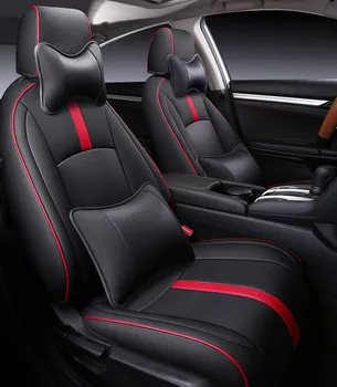 Brugerdefineret bil sædebetræk læder til auto Honda Civic 2018 Bil sædebetræk til Biler Tilbehør auto tilbehør dække styling