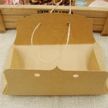 NYE Diy kraft/hvid/sort pude kassen 30stk +30stk string for slik /bryllup /event gave stroage papir pude box
