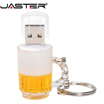 JASTER plast special øl krus model usb 2,0 flash-drev pendrive, 8gb, 16gb, 32gb, 64GB memory stick pen-drev, USB-drev