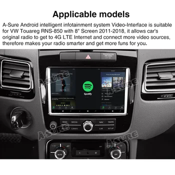 En Sikker Bil Infotainment-Systemer, Android 9.0 Afkodning Max GPS Til Volkswagen VW Touareg RNS-850 Støtte Originale Radio 4G LTE-SIM
