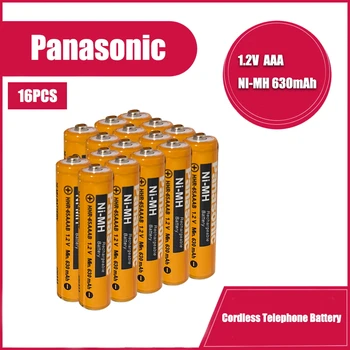 16PCS AAA PANASONIC 1,2 V 630mAh Genopladeligt NiHM-Batteri gange eller 1200 gange