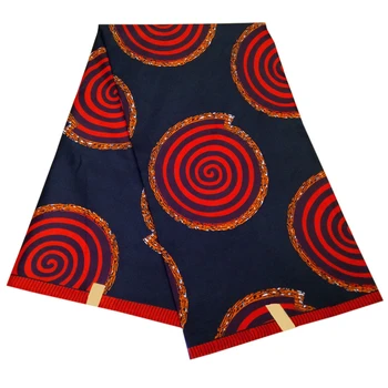 Billige afrikanske stof polyester 6yards af afrikansk print stof til party dress nye 2020 seneste afrikanske voks print stof