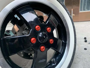 Motorcykel Navkapsler Hjulet Side Dækker Dekorative Rød Sort CNC Aluminium Tilbehør til Vespa GTS GTV 250 300 2017 2018 2019 2020