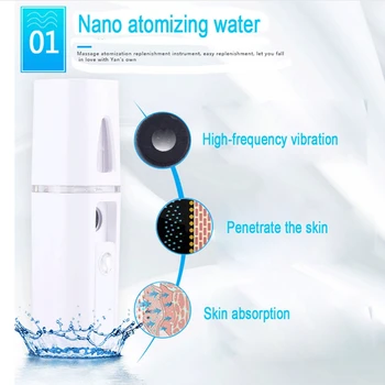 Ansigt Sprøjte Nano Facial Mist Damper Krop Nebulizer Fugtgivende hudpleje Mini Bærbare Praktisk Spray Skønhed USB-Genopladelige