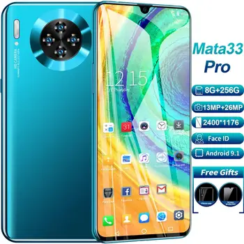 Mata33Pro 5G Smartphones Globale Version 12G 512G Android9.1 4800mAh 13MP+26MP 2400*1176 MTL6763 GPS Wifi Dual SIM Mobiltelefon
