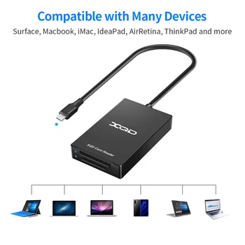 Rocketek Type c USB 3.0-SD XQD, der Arbejder samtidigt kortlæser Overførsel Sony M/G-Serien til Windows/Mac OS computer