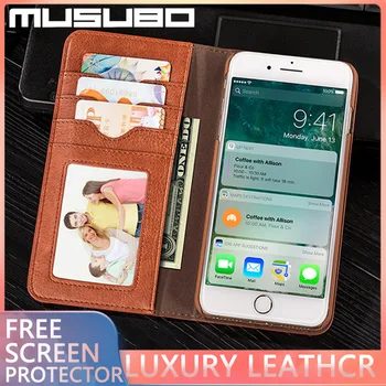 MUSUBO Luksus Clamshell Til iPhone SE 2020 11 PRO XS-XR-MAX 6 7 8 PLUS Læder taske Cover Stødsikkert Magnetiske Kort Tegnebog Capa