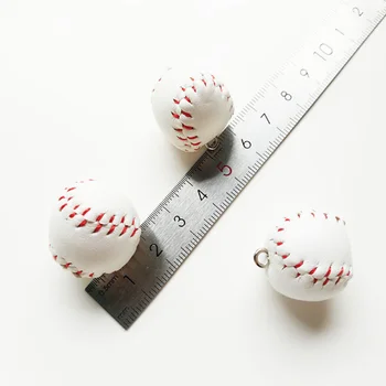 10stk/masse 3D Mini PU Baseball Og Træ-Baseball Bat Charme Halskæde, Øreringe Nøglering Vedhæng DIY Gøre Tilbehør