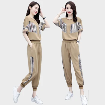Trending Produkter Sportslige suit female 2 delt sæt Toppen kvinder tøj Korean style Sommer tøj til kvinder Gratis fragt 229
