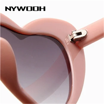 NYWOOH Kærlighed Hjerte Solbriller Kvinder Sød Sexet Retro Cat Eye Solbriller Mode Pink solbriller Kvindelige Metal Hinge Briller
