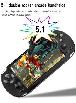 Coolbaby X9S 5,1 tommer Retro Håndholdte spillekonsol Støtte TF kort Udvide Bygget i 3000 Spil Til PSP PS1 Arcade Spil MD