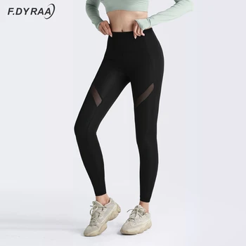 Energi Leggings Kvinder Fitness Yoga Bukser Med Høj Talje Bandage Sport Leggings Mesh Fitnesscenter Leggings Kvindelige Træning Kører Sport Pants