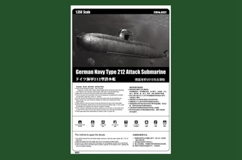 1/350 Tyske Flåde U212 Angreb Ubåd Plast Samlet Model