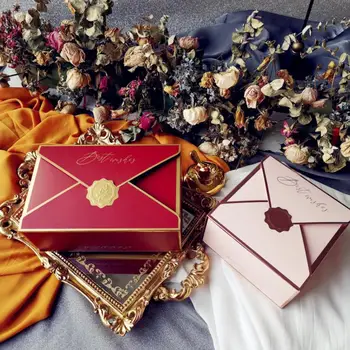 Retro stil gave box emballage Bryllup Dekorationer, Bryllup Part Favoriserer Gave til Gæsterne Souvenir-Konvolut box lille candy box
