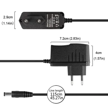 EU Stik 9V Elektrisk Guitar-Effekt-Pedal Strømforsyning Adapter med Omvendt Polaritet Fører med 3,5 mm Positiv Tip Konverter Kabel