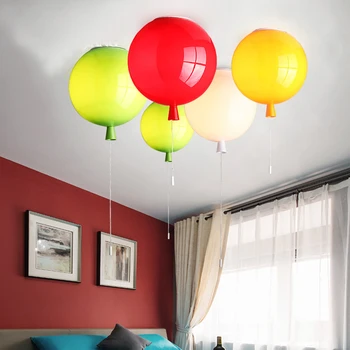 Børn Værelses Lampe Ballon Vedhæng Lys Dia 25 cm 6 Farver Acryl stativ hjem deco-Soveværelse E27 Energi-Lamper Dropship
