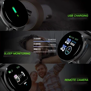 Ny Smart Ur Mænd Kvinder Blodtryk Pulsmåler Vandtæt Bluetooth-Round Fitness Tracker Smartwatch Smart Ur