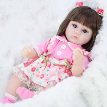 Bebe Reborn Dukke 42cm Simulering Baby Dukker Blød Silikone Genfødt Toddler Baby Legetøj Til Piger, Barn Fødselsdag Julegaver