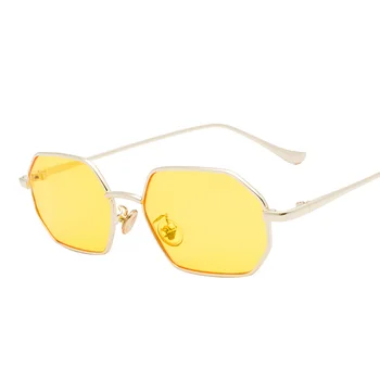 JASPEER Mode Vintage Rektangel Solbriller Kvinder Mænd Metal Ramme 2020 Sol Briller Til Mænd Unisex Pink Klar Linse Briller