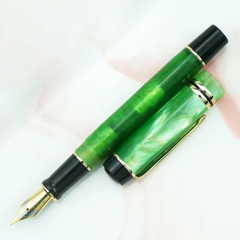 NYE Kaigelu 316 Celluloid Grønne Fountain Pen, Smuk Marmor Mønstre Iridium EF/F/M Spids Pen at Skrive Gave til Office Business
