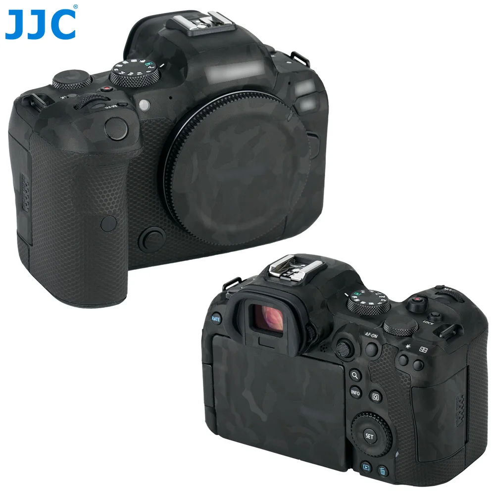 På tilbud! Jjc Anti-ridse Kamerahuset Mærkat Beskyttende Film Kit Til Canon Eos R6 Kamera Hud Tilbehør Skygge Sort \ Outlet - Laegernesofiendal.dk